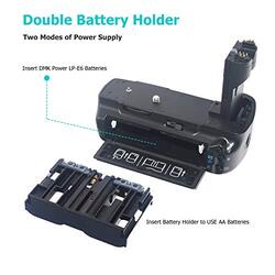 Dmkpower 2 Piece Replacement LP-E6 Batteries & Vertical Battery Grip for Canon EOS 5D Mark IV Digital SLR Camera, Black