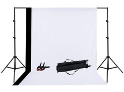 Coopic 2m x 3m S03 Photography Video Studio Stand With Background Backdrop & Clamp Kit Set, Multicolour
