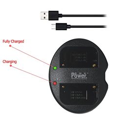 DMK Power NP-F550 Dual USB Battery Charger, Black