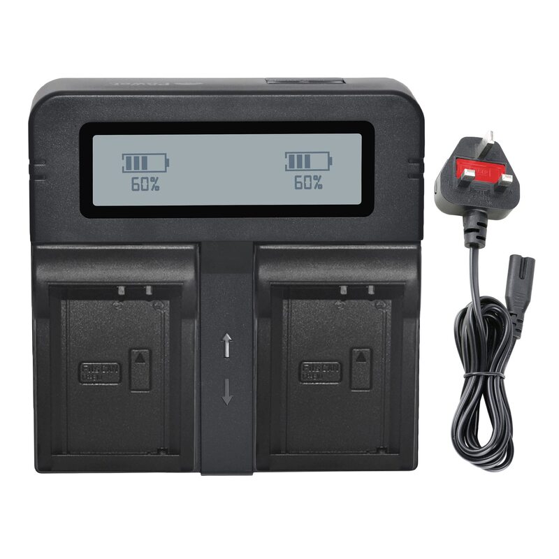 DMK Power DMK-DC03 LP-E10 Fast Dual Digital Battery Charger for Canon EOS Rebel T3 T5 T6 T7 Kiss X50 Kiss X70 EOS 1100D EOS 1200D EOS 1300D EOS 2000D Digital Camera, Black