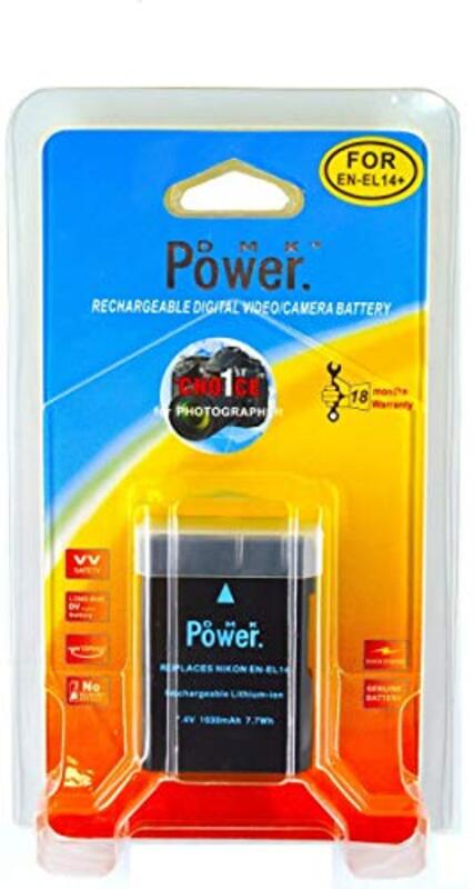 DMK Power En-el14 Battery for Nikon Coolpix D3100 D3200 D5100 P7000 P7100 P7700 Camera, Black