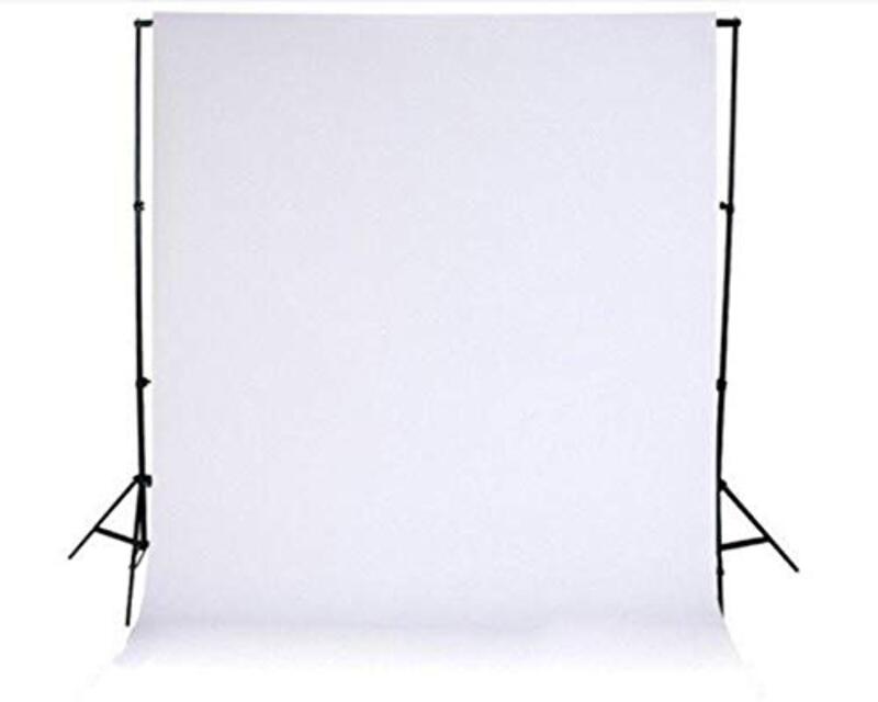 Coopic S06 2.8 x 3.2m Background Stand with 3 x 3m Non-Woven Background Backdrop for Lighting Photography Kit, White