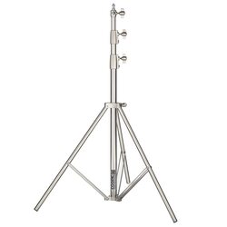 Coopic L-280M Stainless Steel Heavy Duty Light Stand 110inch/280cm with 1/4-inch to 3/8-inch Universal Adapter for Studio Softbox, Monolight & Other Photographic Equipment, Silver