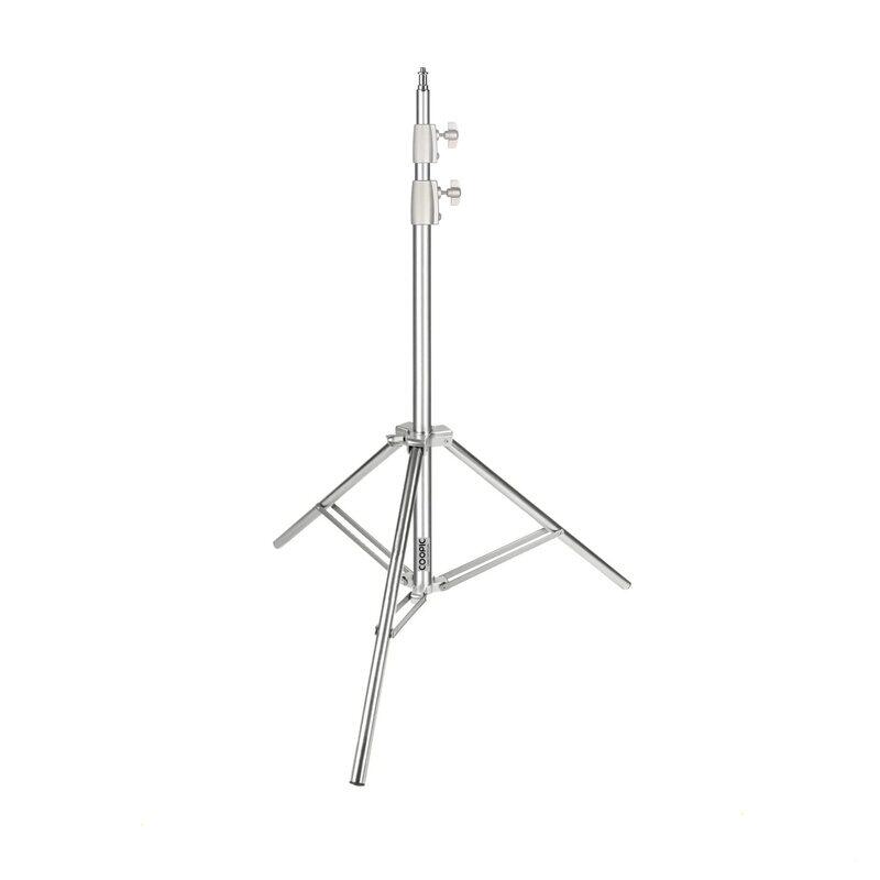 Coopic S190 74.8-Inch Stainless Steel Tripod Light Stand for Reflectors Softboxes Lights Umbrellas, Silver