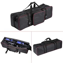 Coopic BV-100 100 x 30 x 30cm Photo Video Studio Kit Carrying Bag with Extra Side Pocket for Light Stands Boom Stands, Black