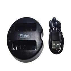 DMK Power LP-E10 Double USB Battery charger for Canon 1300D 1200D 1100D,Kiss X50 Camera, Black