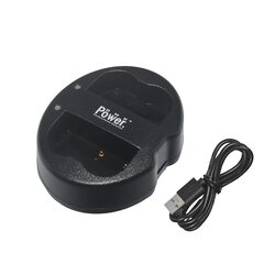 DMK Power EN-EL3E Dual Slot USB Charger Compatible with Nikon Digital SLR Camera, Black