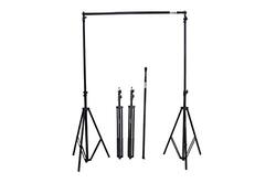 Coopic 2.8 x 3.2m Background Stand with 3 x 3m Non-woven Black Background Backdrop for Lighting Photography Kit, S06, Black/White