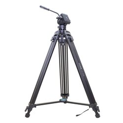 Coopic CP-VT10 360 Degree Professional Heavy Duty Aluminum Alloy Video Tripod for DSLR Shooting, Black