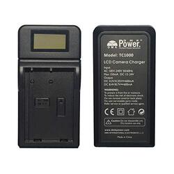 DMK Power 2-Piece EN-EL9A Batteries & TC1000 LCD Battery Charger Compatible with Nikon Digital SLR Camera, Black