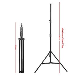 Coopic S06 Adjustable Photography Studio Video Stand With 4 Heavy Clamps & Carrying Bag Set for Photo & Video, Black