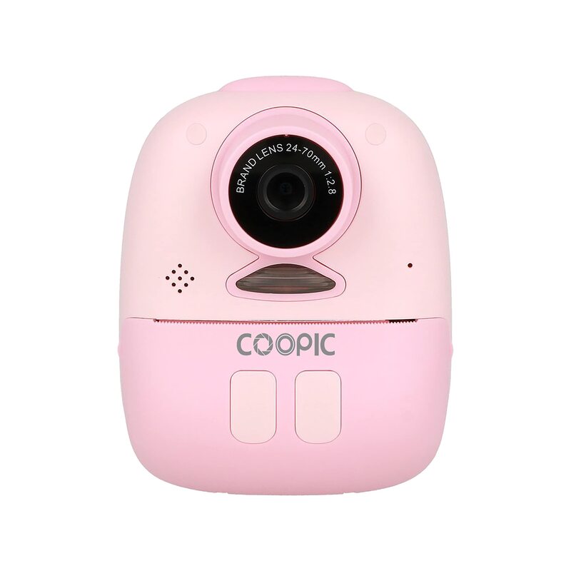 Coopic Children Instant Selfie Print Photo & Video Digital Camera, Full-HD, 1080P, Pink