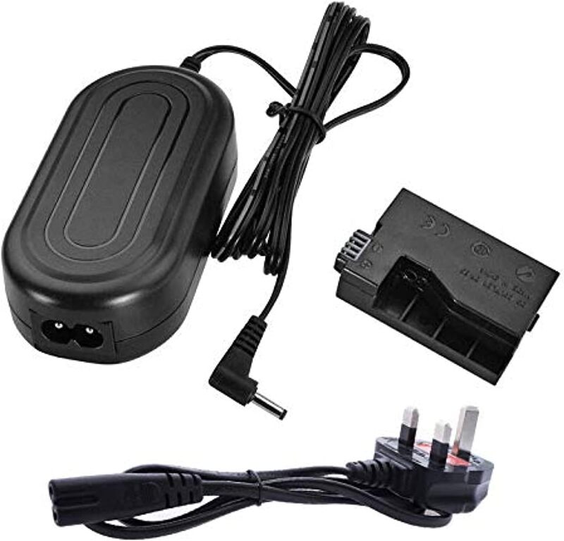 Dmkpower ACK-E8 Replacement AC Power Adapter Supply Kit for Canon EOS Rebel T5i, T4i, T3i, T2i, Kiss X6, Kiss X5, Kiss X4, 700D, 650D, 600D, 550D, Black