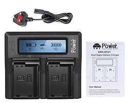 DMK Power DC-01 EN-EL15 LCD Dual Digital Battery Charger for Nikon Digital SLR Cameras, Black