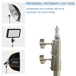 Coopic S190 74.8-Inch Stainless Steel Tripod Light Stand for Reflectors Softboxes Lights Umbrellas, Silver