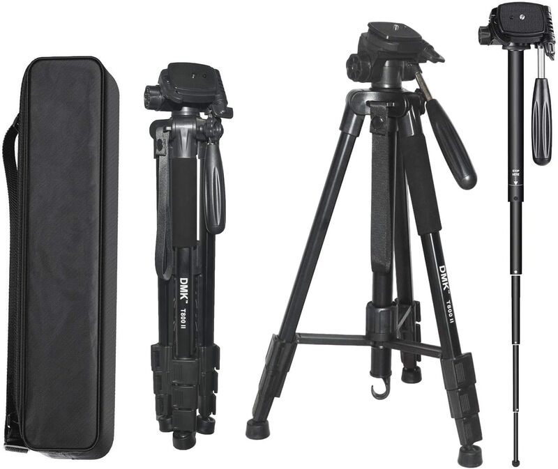 

Not Applicable DMK Power DMK-T800II Lightweight Aluminium Alloy Travel Portable Camera Video Tripod, Black