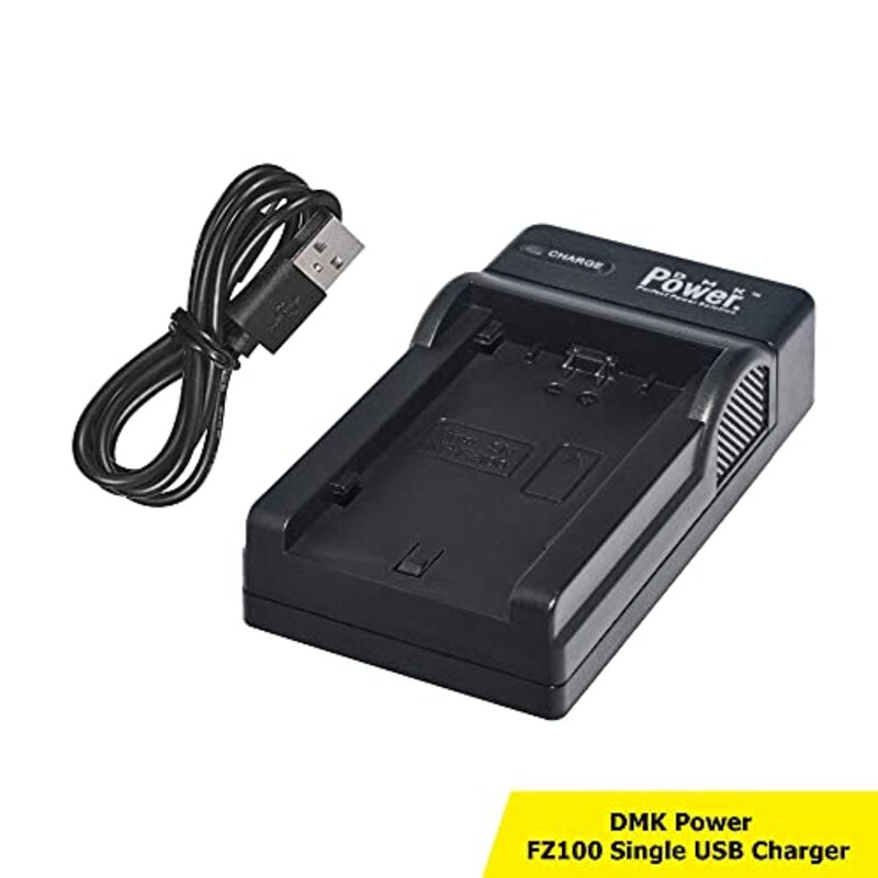 Dmkpower NP-FZ100 Single Slot USB Charger for Sony Camera, Black