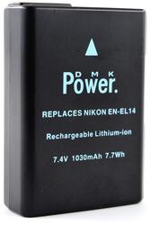 DMK Power En-el14 Battery for Nikon Coolpix D3100 D3200 D5100 P7000 P7100 P7700 Camera, Black