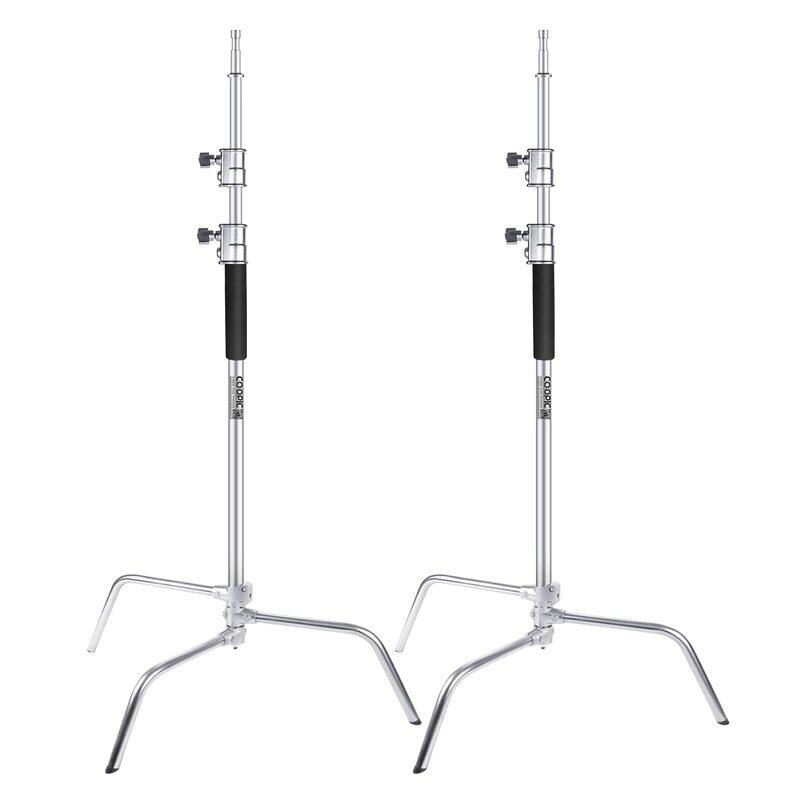 Coopic C40 300cm Stainless Steel Heavy Duty C-Stand, 2 Piece, Silver