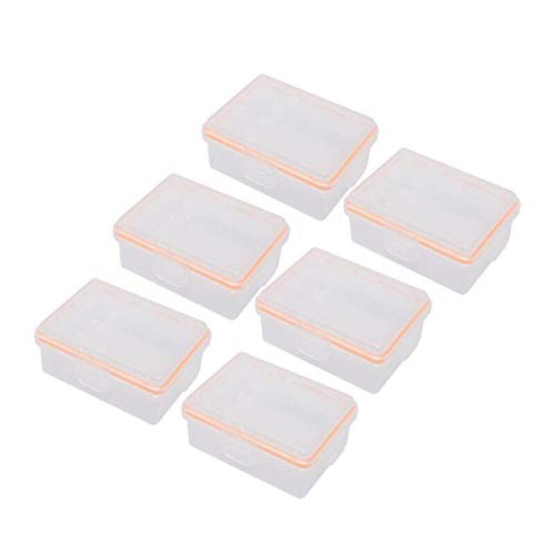 DMK Multi-Function Water Proof Camera Battery Case/SD MSD Memory Card Case Protector, 6 Pieces, Clear