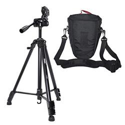 DMK Power T590 Tripod & BT-21EOS Camera Bag for Canon, Black