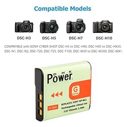 DMK Power NP-BG1 Battery 950mAh Compatible with Sony DSC-H3, Black