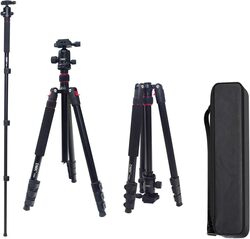 DMK Power T264 Magnesium Aluminium 3-in-1 Photo Tripod Monopod & Ball Head, Black