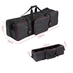 Coopic BV-100 100 x 30 x 30cm Photo Video Studio Kit Carrying Bag with Extra Side Pocket for Light Stands Boom Stands, Black