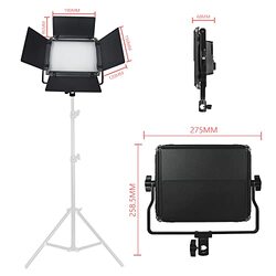 Coopic 2-Piece RGB-216 9800mAh LED Video Light with Stand F970 TFT Colour Display/High CRI LED/2500-8500K/360 Full Colour/9 Types of Scenes Led Light, White