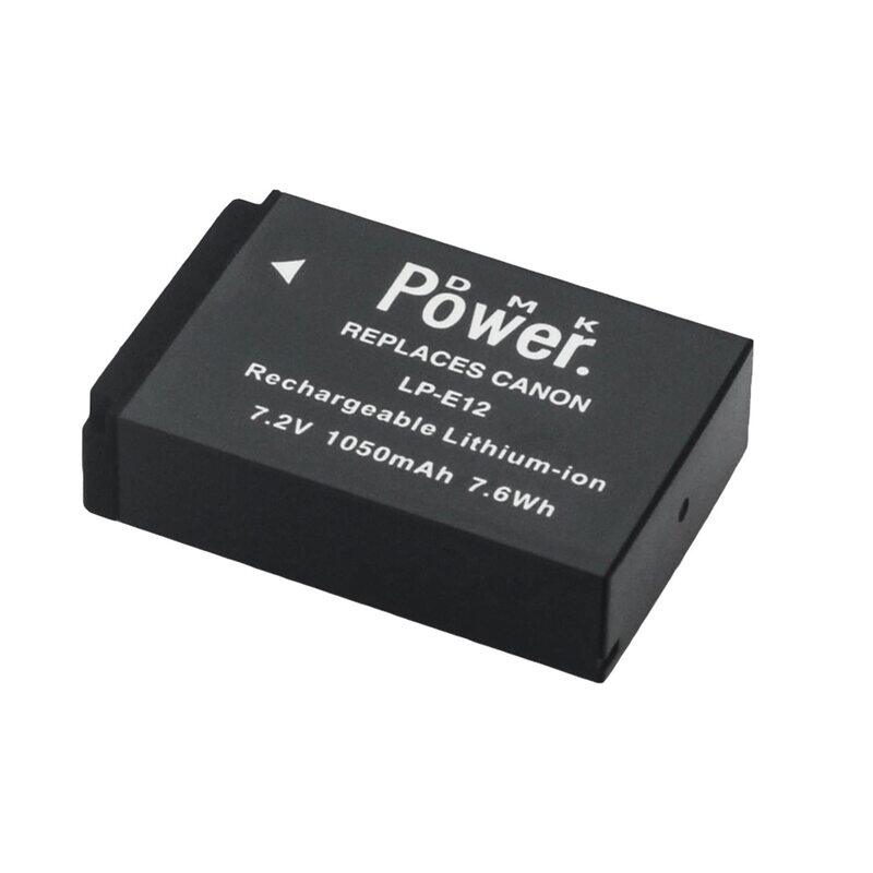 

DMK Power LP-E12 Battery 1050mAh for Canon EOS M/100D/EOSM/EOS100D, Black