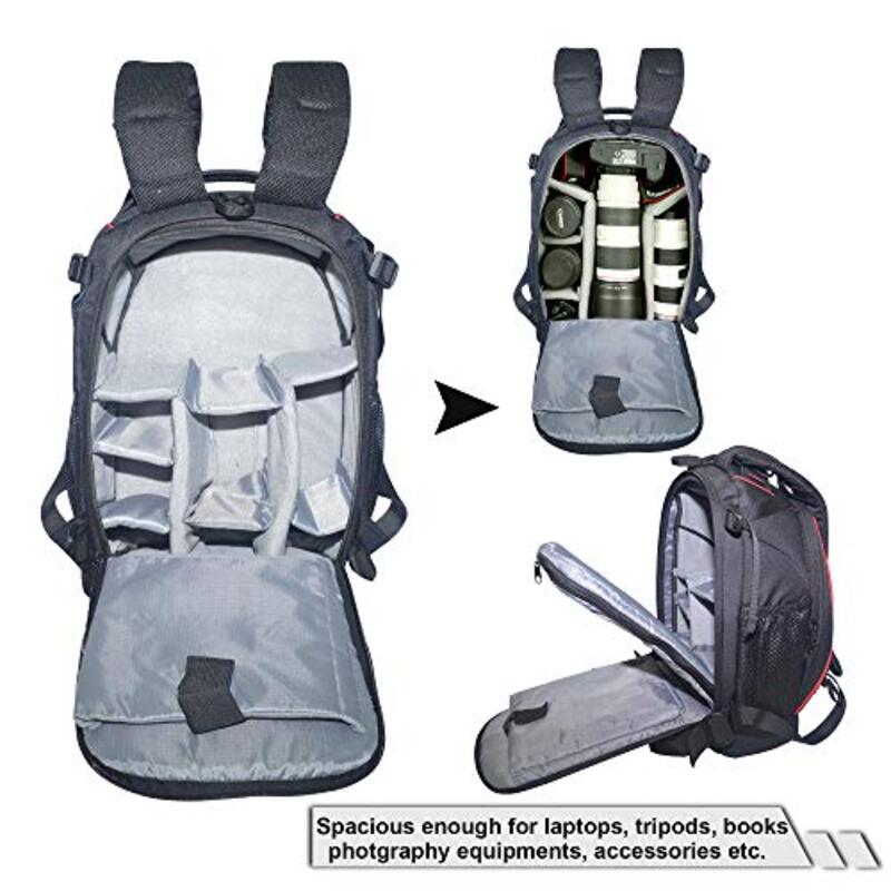 Coopic Camera Case Backpack Waterproof Shockproof Bag, Black