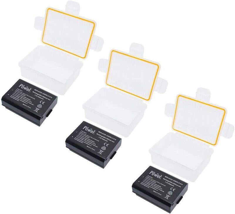 

Unspecified Dmkpower LP-E10 Battery for Canon Camera, 3 Piece, Black