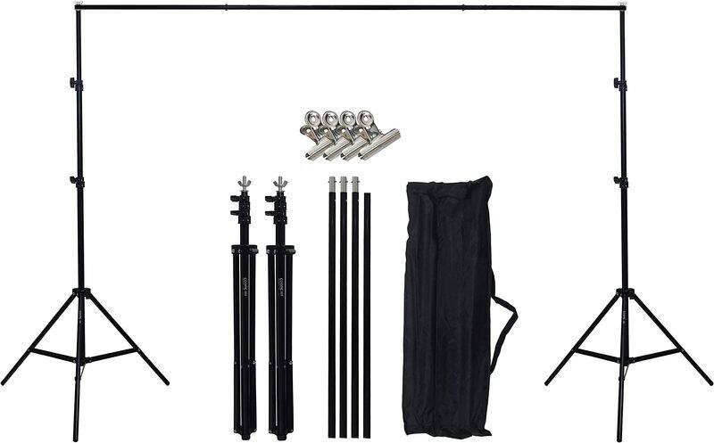 

Not Applicable Coopic S03 Aluminium Adjustable Backdrop Support System Photography Studio Stand, Black