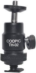 Coopic 1/4 inch Mini Ball Bracket Holder Tripod Head Mount for Tripod for DSLR Camera/DV/LED Light, Black