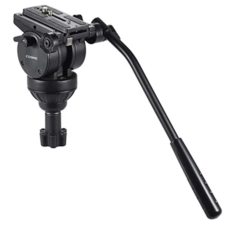 Coopic CP-VT20 Professional 155cm Aluminium Alloy Video Camera Tripod, Black
