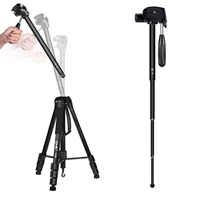 DMK Power DMK T800 3 in 1 Tripod & Monopod With Tripod Bag for SLR & DSLR Camera, Black