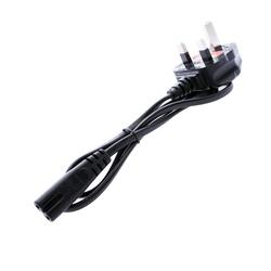DMK Power UK Plug AC Figure 8 Power Cord Cable 1.5 Meter 250V 13A with Fuse for Battery Charger AC Power Adapter, Black