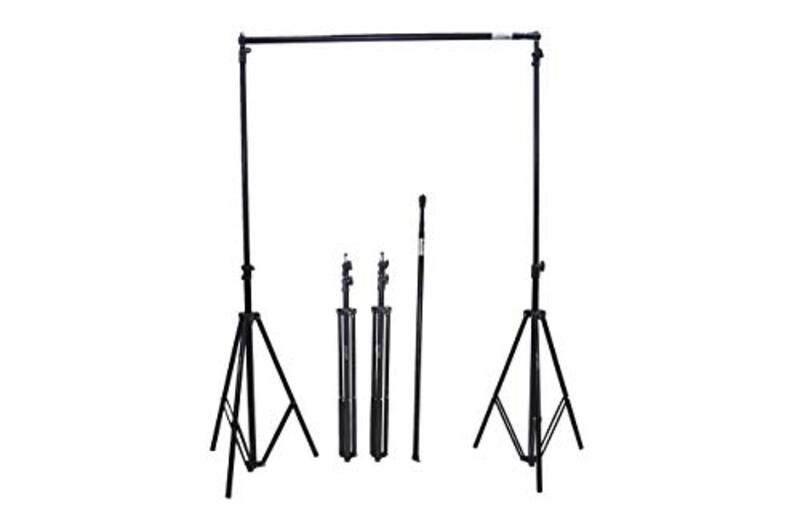 Coopic S06 2.8 x 3.2m Background Stand with 3 x 3m Non-Woven Background Backdrop for Lighting Photography Kit, White