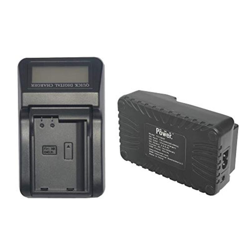 DMK Power EN-EL15A Battery & LCD Quick Charger for Nikon Digital SLR Cameras, Black