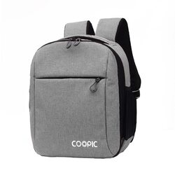 Coopic BP-08 Canvas Camera Backpack Waterproof Bag for DSLR SLR Camera Speedlite Flash Camera Lens, Grey