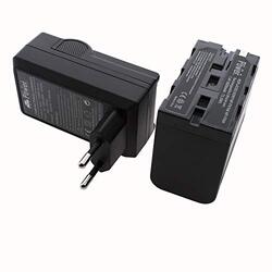 DMK Power NP-F970 9800mAh Battery with TC600E Charger for LED Video Light & Monitor, Black