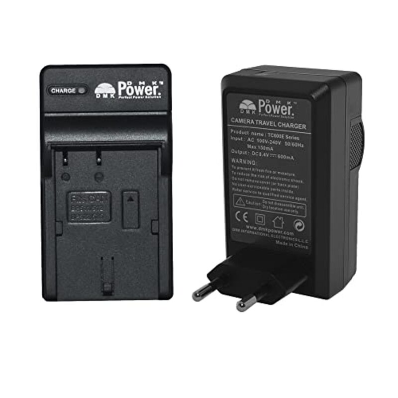 DMK Power BP-511 1560mAh Batteries with TC600E Charger for Canon EOS 5D 50D 40D 20D 30D 10D Digital Rebel 1D D60 300D D30, Pack of 2, Black