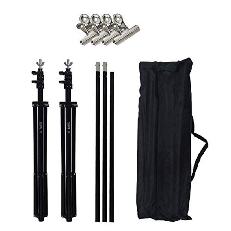 Coopic S02 Backdrop Stand Background Support System Photography Kit, Black