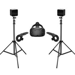 Coopic L150 60 Inch Adjustable Light Stand with 1/4-inch Screw Tripod Mini Ball Head Hot Shoe Adapter for HTC Vive VR/Video/Portrait/Product Photography, Black