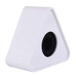 Coopic Portable ABS Injection Molding Triangular Interview Mic Microphone Logo Flag Station, White
