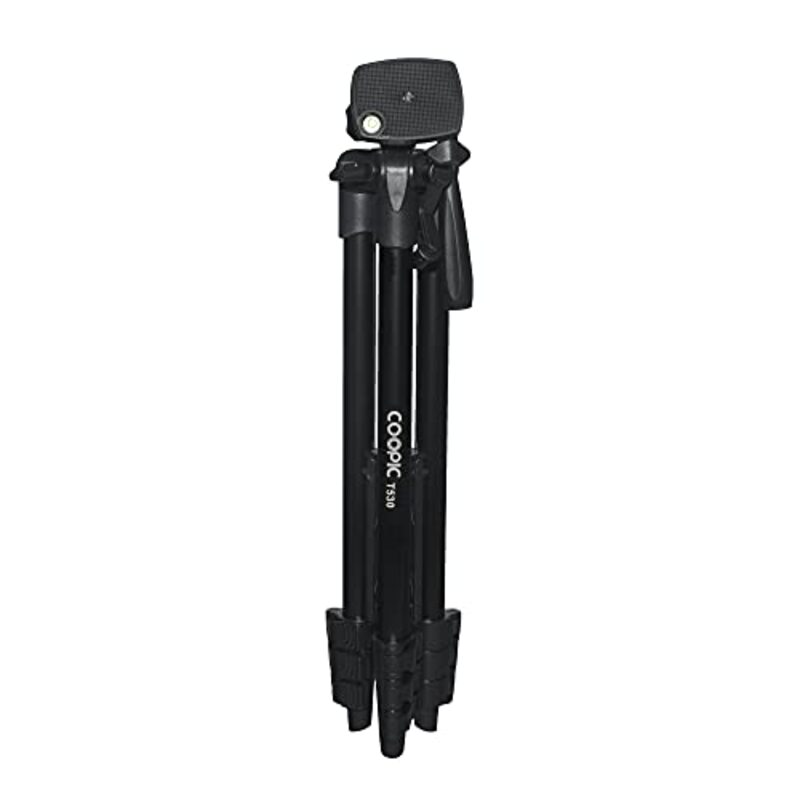 Coopic T530 Photography Lightweight Tripod, Black