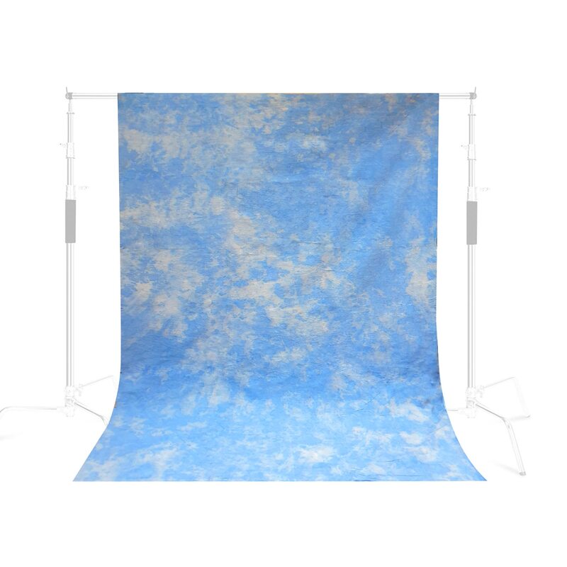 Coopic CM-04 Photography Backdrop 3 x 6m Art Fabric Smoky Photography Background for Photo Studio Props, Light Blue