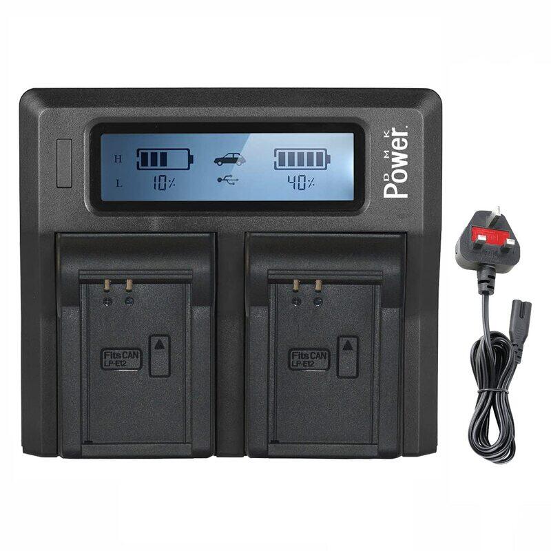 

Not Applicable DMK Power LP-E12 DC-01 LCD Dual Digital Battery Charger, Black