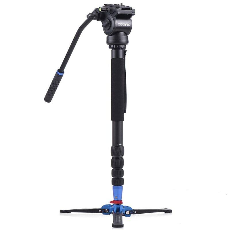 

Generic Coopic CP-VM10 II Professional Aluminium Travel Monopod Max with Pan Tilt Fluid Head and Removable Tripod Base for DSLR Cameras, Black