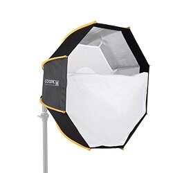 Coopic CS-60H Portable Deep Soft Box with S2 Metal Type Bracket, 2 x Diffuser Sheets, Honeycomb & Carrying Case for All Flash Speedlights, Black